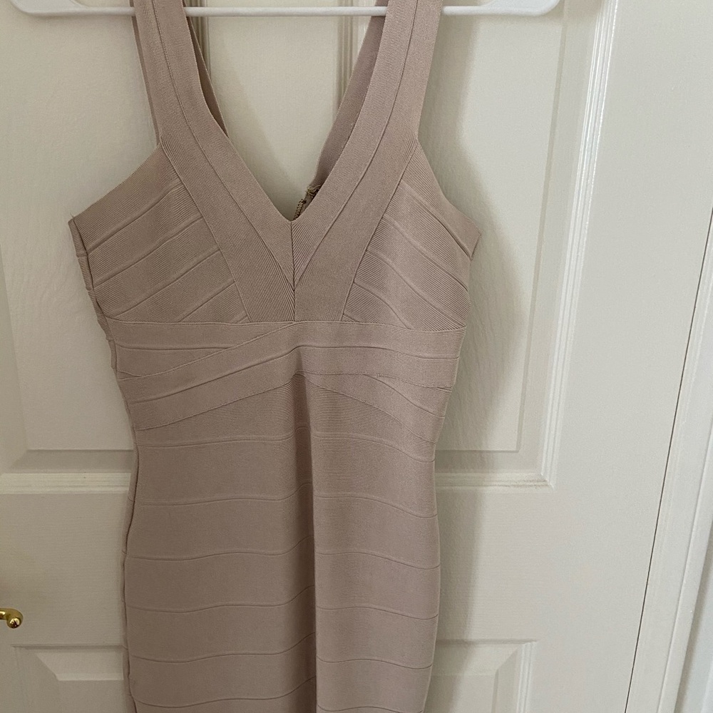 Bebe tan dress